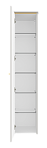 Пенал Brevita Эльче 35 ELC-05035-010 серый/золото для ванной в интернет-магазине сантехники Sanbest