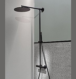 Душевая система Cisal LESS NEW LNC7801N40 черная матовая купить в интернет-магазине сантехники Sanbest