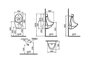 Писсуар VitrA Arkitekt 4106B003-5598 белый купить в интернет-магазине Sanbest