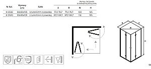 Душевой уголок NEW TRENDY SUPERIA K-0588 80 x80 стекло прозрачное/профиль хром купить в интернет-магазине Sanbest