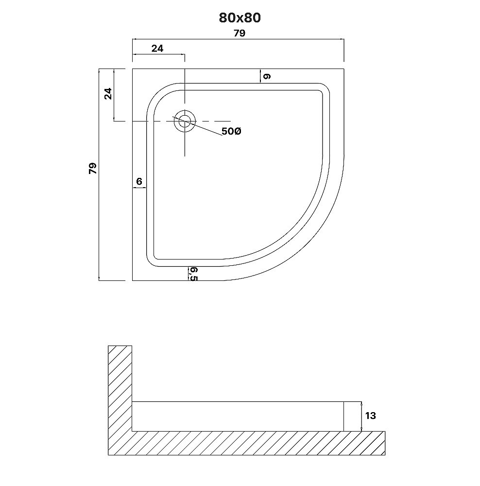 Душевой поддон Niagara Eco NG-P8080-14 80х80 белый купить в интернет-магазине Sanbest