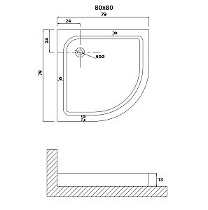 Душевой поддон Niagara Eco NG-P8080-14 80х80 белый купить в интернет-магазине Sanbest