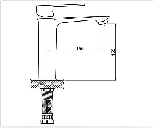 Смеситель для раковины GPD Provido MLB155-A купить в интернет-магазине сантехники Sanbest