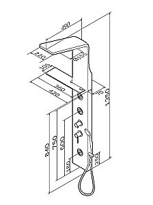 Душевая панель AM.PM JOY W85P-2-136AW белый матовый купить в интернет-магазине сантехники Sanbest