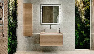 Пенал Jorno Karat 33 Kar.04.130/P/BuL бук светлый для ванной в интернет-магазине сантехники Sanbest