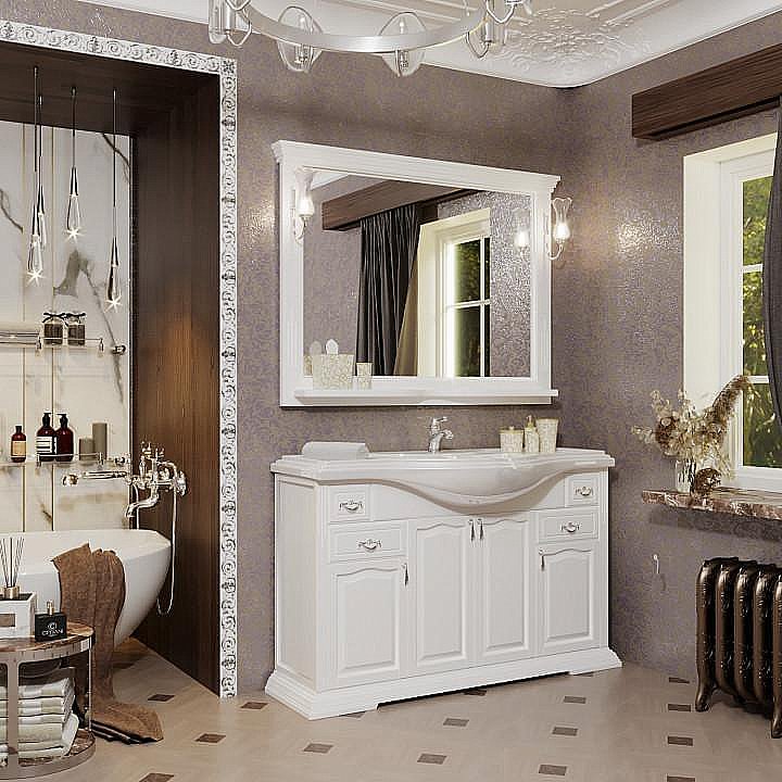 Зеркало Опадирис Риспекто 120 00-00007051 белый матовый в ванную от интернет-магазине сантехники Sanbest