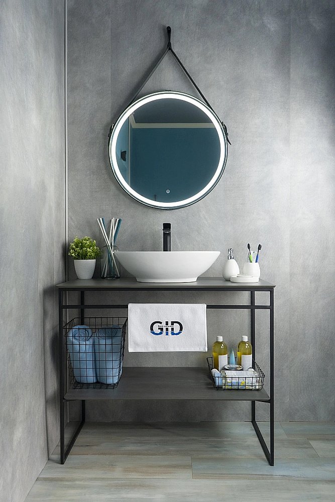 Раковина накладная Gid Lago 52 N9021 51109 белая купить в интернет-магазине Sanbest