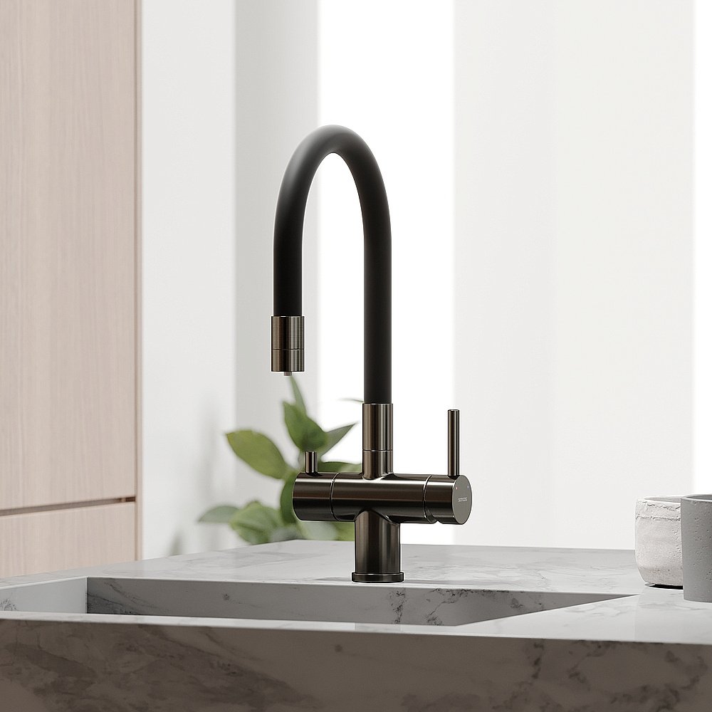 Смеситель для кухни Sancos Lucia SC4004GG вороненая сталь купить в интернет-магазине сантехники Sanbest