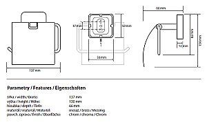Держатель для туалетной бумаги Bemeta Tasi 154112012 купить в интернет-магазине сантехники Sanbest