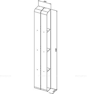 Полка Aquanet Магнум H 20х130 326462 белая матовая купить в интернет-магазине сантехники Sanbest