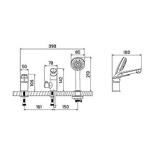 Смеситель для ванны IDDIS Torr TORSB30i07 купить в интернет-магазине сантехники Sanbest