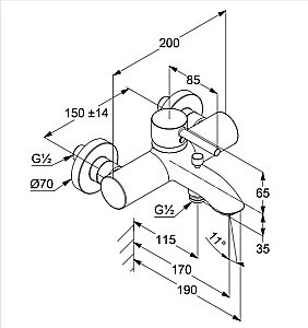 Смеситель для ванны KLUDI BOZZ 386915376 белый матовый купить в интернет-магазине сантехники Sanbest