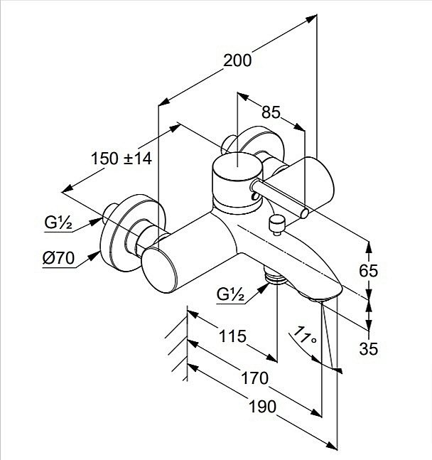 Смеситель для ванны KLUDI BOZZ 386915376 белый матовый купить в интернет-магазине сантехники Sanbest