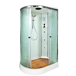 Душевая кабина Deto ЕМ1512 с гидромассажем правая купить в интернет-магазине сантехники Sanbest