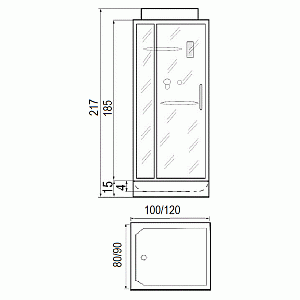 Душевая кабина River Tana 120x90 купить в интернет-магазине Sanbest