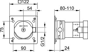 Вентиль запорный KEUCO IXMO 59541370202 черный матовый купить в интернет-магазине сантехники Sanbest