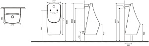 Писсуар SantiLine SL-6004MB черный матовый купить в интернет-магазине Sanbest