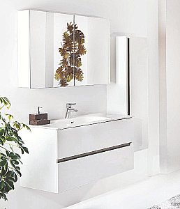 Тумба с раковиной Armadi Art Vallessi 100 белая для ванной в интернет-магазине Sanbest