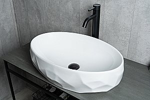 Раковина накладная Gid 9030wx белая купить в интернет-магазине Sanbest
