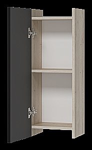 Шкаф подвесной Misty Поло 30 О-Пол08030-014По Антрацит / Дуб Галифакс белый для ванной в интернет-магазине сантехники Sanbest