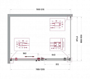Душевой уголок BelBagno SOFT_CLOSE-2-AH-1 120х90 стекло прозрачное/профиль оружейная сталь купить в интернет-магазине Sanbest