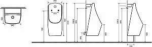 Писсуар SantiLine SL-6004MB черный матовый купить в интернет-магазине Sanbest