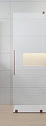 Душевая дверь Radaway Furo SL Brushed Copper Walk-in 638 10306638-93-01R стекло прозрачное/профиль брашированная медь правая купить в интернет-магазине сантехники Sanbest