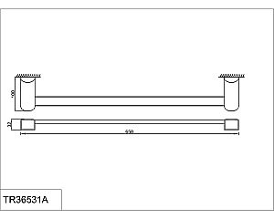 Полотенцедержатель Rush Thira TR36531A 65 cm купить в интернет-магазине сантехники Sanbest