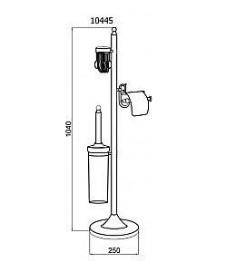 Стойка для ванной Boheme Brillante 10445 купить в интернет-магазине сантехники Sanbest