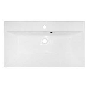 Тумба с раковиной подвесная Loranto Serenada CS00096756 80 белая для ванной в интернет-магазине Sanbest