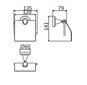 Держатель для туалетной бумаги CeramaLux Luxury 57507 черный матовый/золото купить в интернет-магазине сантехники Sanbest