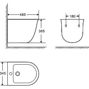 Биде подвесное Grossman GR-B4412M белое матовое купить в интернет-магазине Sanbest