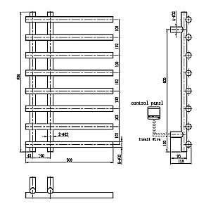 Полотенцесушитель Boheme Uno 722-MW белый купить в интернет-магазине сантехники Sanbest