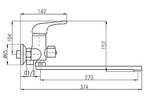 Смеситель для ванны Rav-Slezak SAZAVA SA053.5/1 купить в интернет-магазине сантехники Sanbest