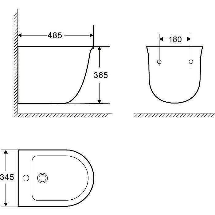 Биде подвесное Grossman GR-B4412M белое матовое купить в интернет-магазине Sanbest