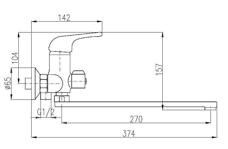 Смеситель для ванны Rav-Slezak SAZAVA SA053.5/1 купить в интернет-магазине сантехники Sanbest