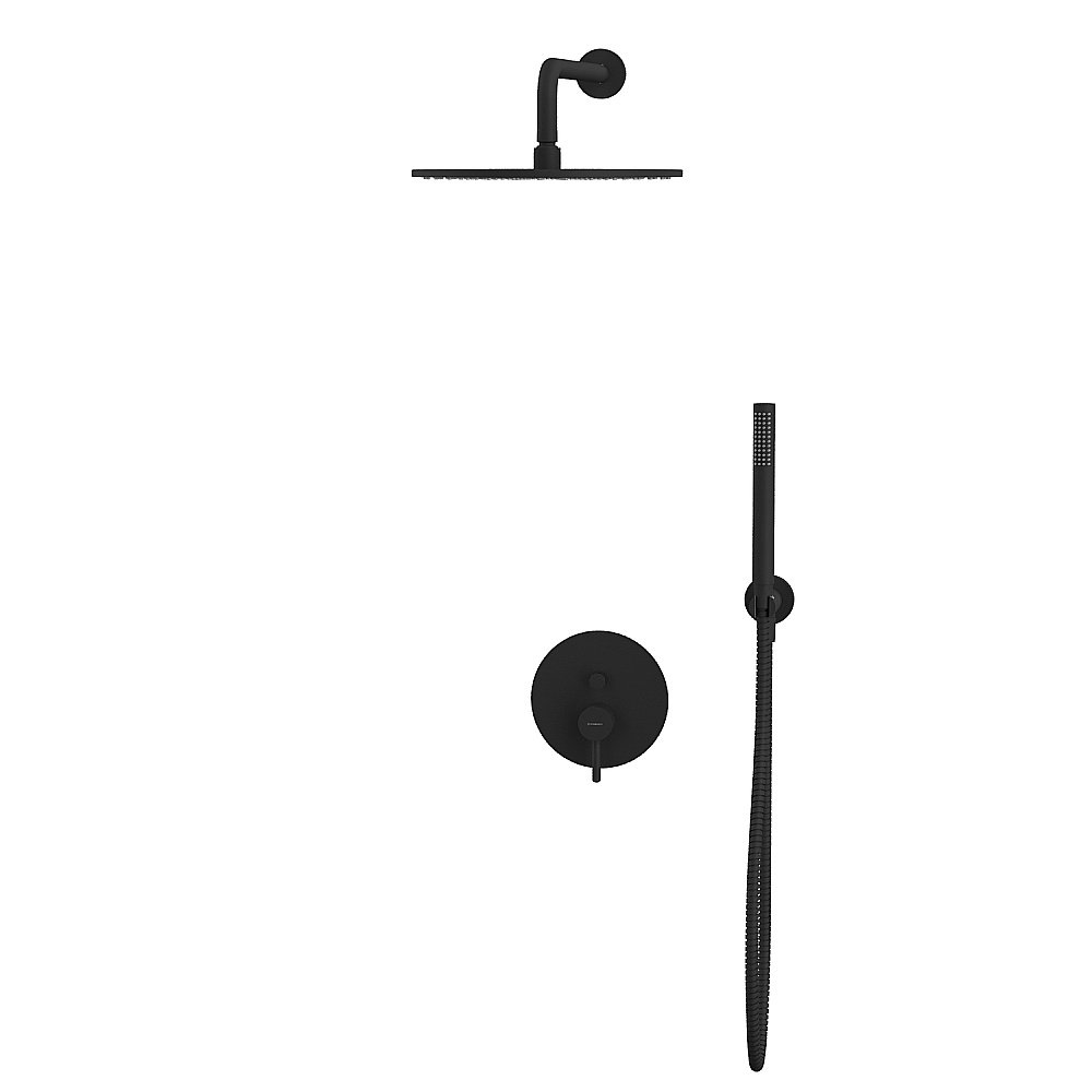 Душевая система WhiteCross Y YSET04BL черная матовая купить в интернет-магазине сантехники Sanbest