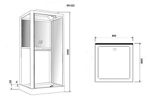 Душевая кабина Grossman GR222 80x100 купить в интернет-магазине Sanbest