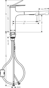 Смеситель для кухни Hansgrohe Zesis M33 74801000 хром купить в интернет-магазине сантехники Sanbest