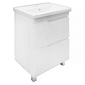 Тумба с раковиной Azario KANTRI 60/2 Н CS00097250 белая для ванной в интернет-магазине Sanbest