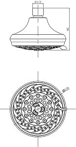 Верхний душ Lemark LM8042C купить в интернет-магазине сантехники Sanbest