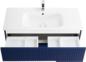 Тумба с раковиной Cezares DUET-N 100 DUET-N-1000-2C-SO-SPF-P сапфир для ванной в интернет-магазине Sanbest