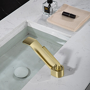 Смеситель для раковины Elghansa URBAN XQ 1613301-MattGold матовое золото купить в интернет-магазине сантехники Sanbest