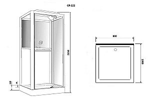 Душевая кабина Grossman GR222 80x100 купить в интернет-магазине Sanbest