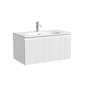 Тумба с раковиной Sancos CODE CD80W/CN13002 80 белая для ванной в интернет-магазине Sanbest