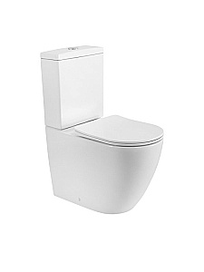 Унитаз напольный CEZARES STYLUS-TOR CZR-538-CP-TOR/SC безободковый, смыв торнадо, с бачком, с крышкой микролифт, белый купить в интернет-магазине Sanbest
