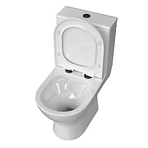 Унитаз напольный Taliente Arte AR35045+Nero pulsante безободковый, с бачком, с крышкой микролифт, белый купить в интернет-магазине Sanbest