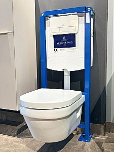 Унитаз подвесной Villeroy&Boch Architectura 568CDR01 альпийский белый, с крышкой микролифт, с инсталляцией купить в интернет-магазине Sanbest