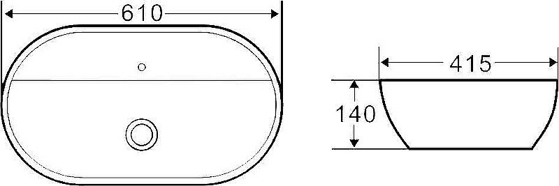 Раковина Boheme Vallessi 61 870 белая купить в интернет-магазине Sanbest