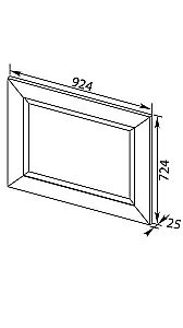 Зеркало Aquanet Мадонна 90 эбен в ванную от интернет-магазине сантехники Sanbest